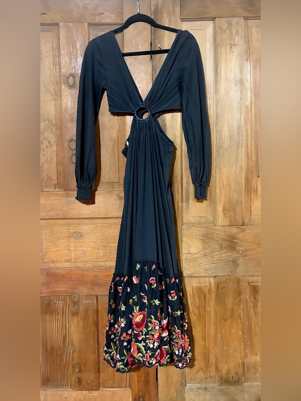 Anthropologie | Geisha Designs – Karolina Cut-Out Embroidered Maxi Dress - Sz 6 - Picture 5 of 9